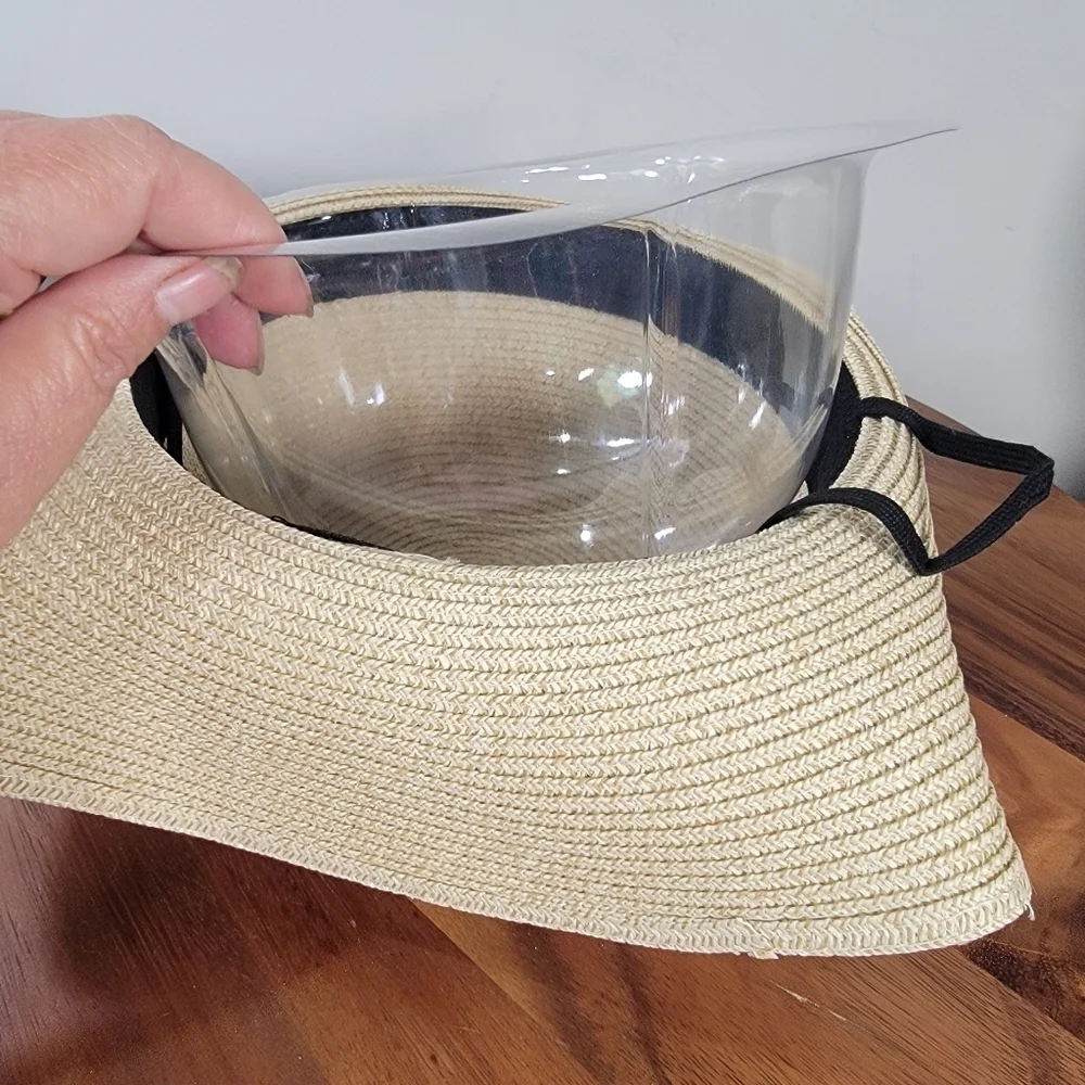 NEW Furtalk Sun Hat Women's Size M / L Woven White Ribbon Upf 80+ Protection